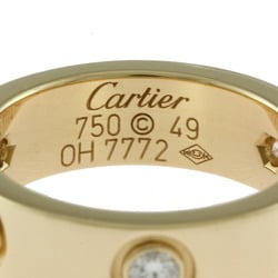Cartier Love Half Diamond Ring No. 9 18K Women's CARTIER
