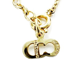 Christian Dior CD Necklace GP Gold Plated Women's 38~42cm