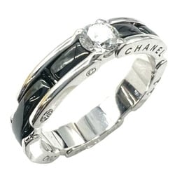 CHANEL Chanel Ultra Collection Ring Small Diamond K18WG Ceramic Size: 50 No. 10 White Gold 20Q
