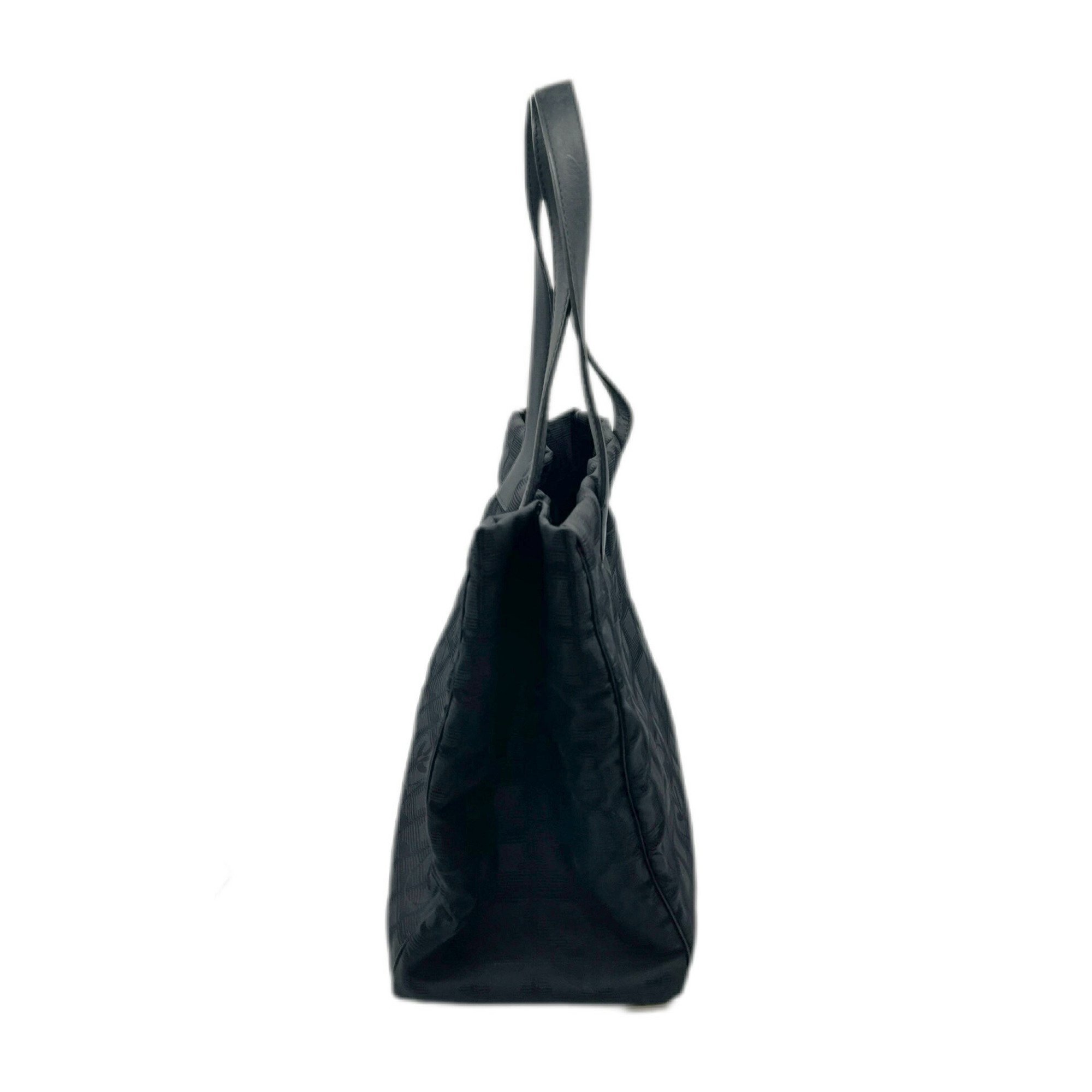 CHANEL New Line Tote MM Nylon Black Women's No. 7