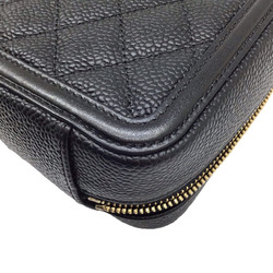 CHANEL CC Filigree Camera Bag Caviar Skin G Hardware Chain Shoulder Compact Black Women Men Unisex