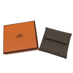 HERMES Bastia Epson Etoupe B Engraved 2023 Coin Purse Case Leather Goods Accessories Compact Ladies Men's Unisex