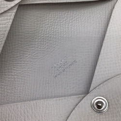 HERMES Calvi Epson White B Engraved 2023 Card Case Leather Goods Accessories Ladies Men's Unisex