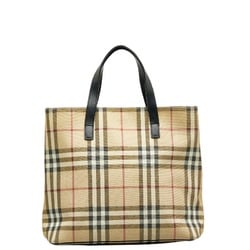 Burberry Nova Check Handbag Beige Multicolor PVC Leather Women's BURBERRY