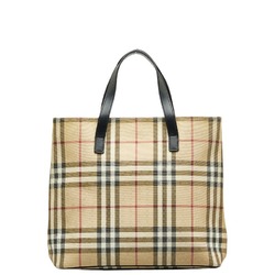 Burberry Nova Check Handbag Beige Multicolor PVC Leather Women's BURBERRY