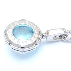 BVLGARI Bvlgari Parentesi Cocktail Necklace Blue Topaz Diamond K18WG White Gold 291189