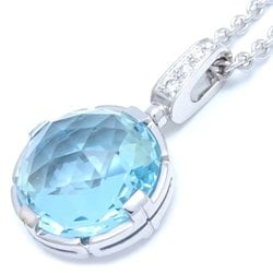 BVLGARI Bvlgari Parentesi Cocktail Necklace Blue Topaz Diamond K18WG White Gold 291189