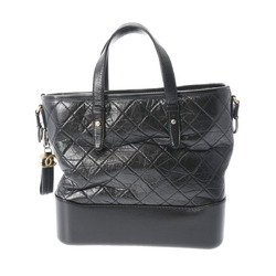 CHANEL Gabriel de Chanel Chain Shoulder Black Gold/Ladies Leather Bag