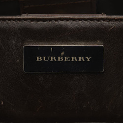Burberry Nova Check Tote Bag Beige PVC Leather Women's BURBERRY