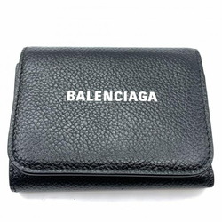 BALENCIAGA Wallet Tri-fold Balenciaga CASH ZIP MINI WALLET 655622 Black