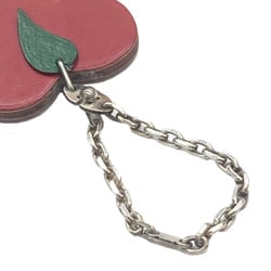 HERMES Fruit Keychain Ring Bag Charm Ladies Men's Red Apple Motif