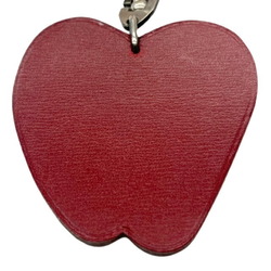 HERMES Fruit Keychain Ring Bag Charm Ladies Men's Red Apple Motif