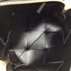 BOTTEGA VENETA Cassette Camera Bag 701915 Shoulder Leather Black Gold Intrecciato Women's Men's Unisex Wrapping