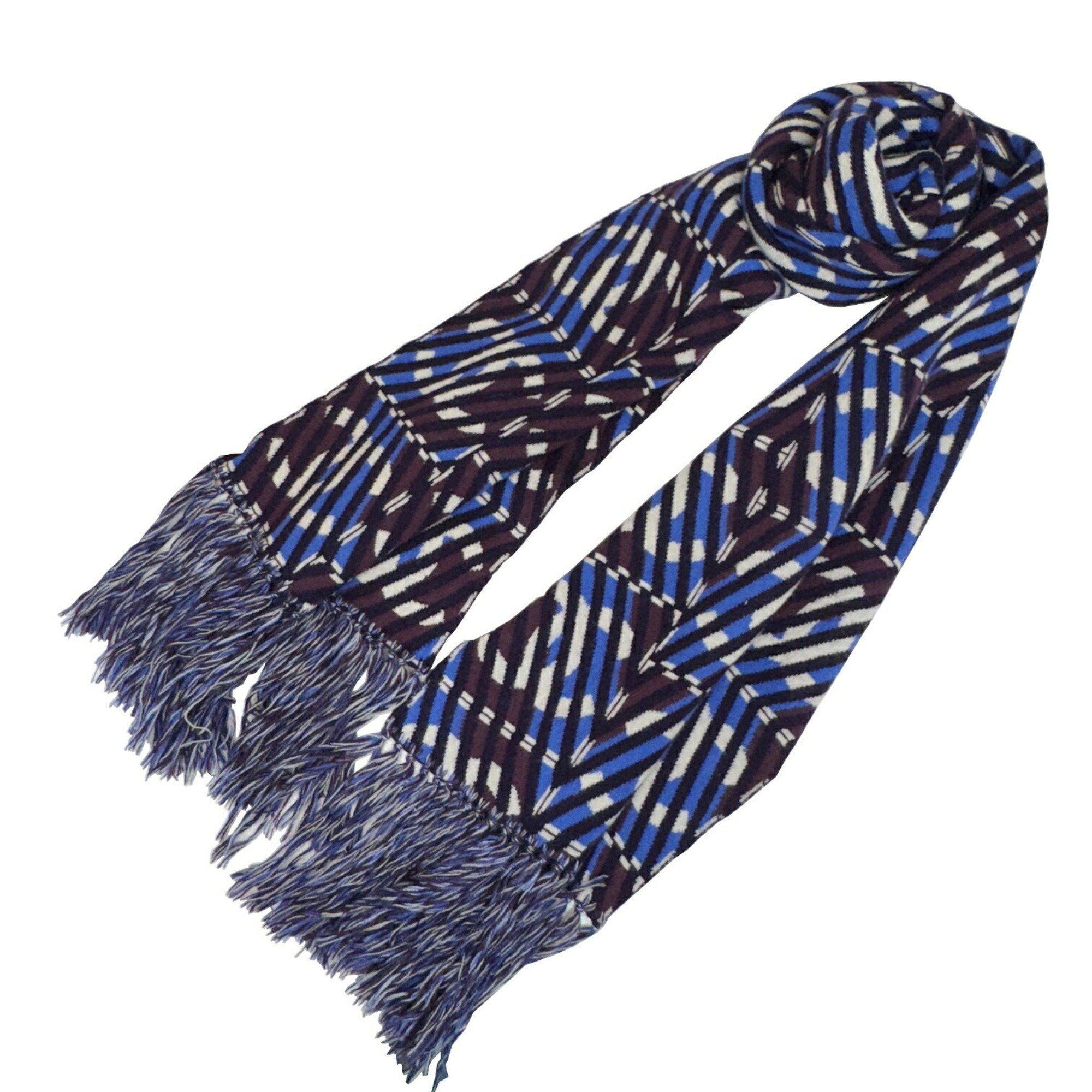 CHANEL Cocomark Muffler Cashmere 08A P34344 Purple Blue Ladies Men's