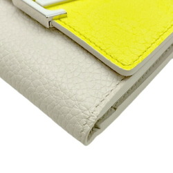 LOUIS VUITTON Portefeuille Capucines XS M80325 R290 Trifold Wallet Compact LV Jaune Fluo Coquine Yellow Ivory Ladies