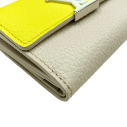 LOUIS VUITTON Portefeuille Capucines XS M80325 R290 Trifold Wallet Compact LV Jaune Fluo Coquine Yellow Ivory Ladies