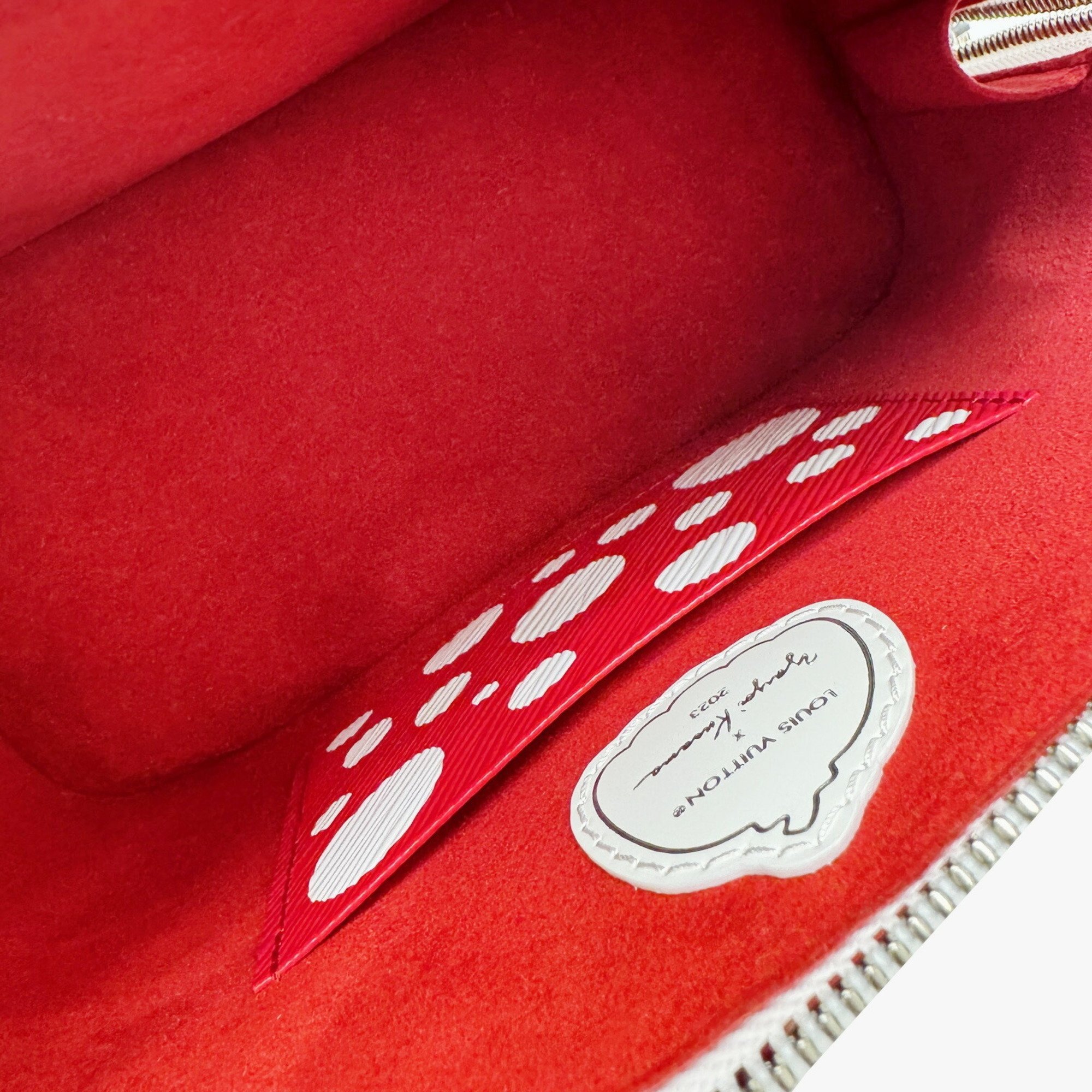 LOUIS VUITTON Louis Vuitton LVxYK Alma BB M21712 RFID IC Chip Yayoi Kusama Collaboration Mayoi Epi White Red Shoulder Bag Handbag Ladies