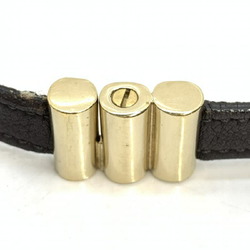 Bvlgari double coil leather bracelet
