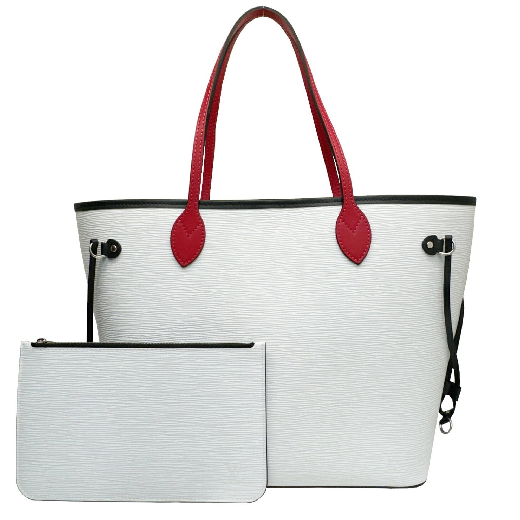 LOUIS VUITTON Neverfull MM M55591 UB0250 Tote Bag Shoulder Epi Leather Blond Optique White Red Black Ladies