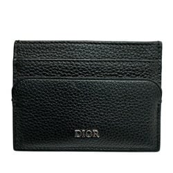 Christian Dior DIOR Dior Card Case Business Holder Leather Black Men's Women's