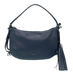 COACH Hobo Bag Shoulder Handbag Leather Navy Ladies