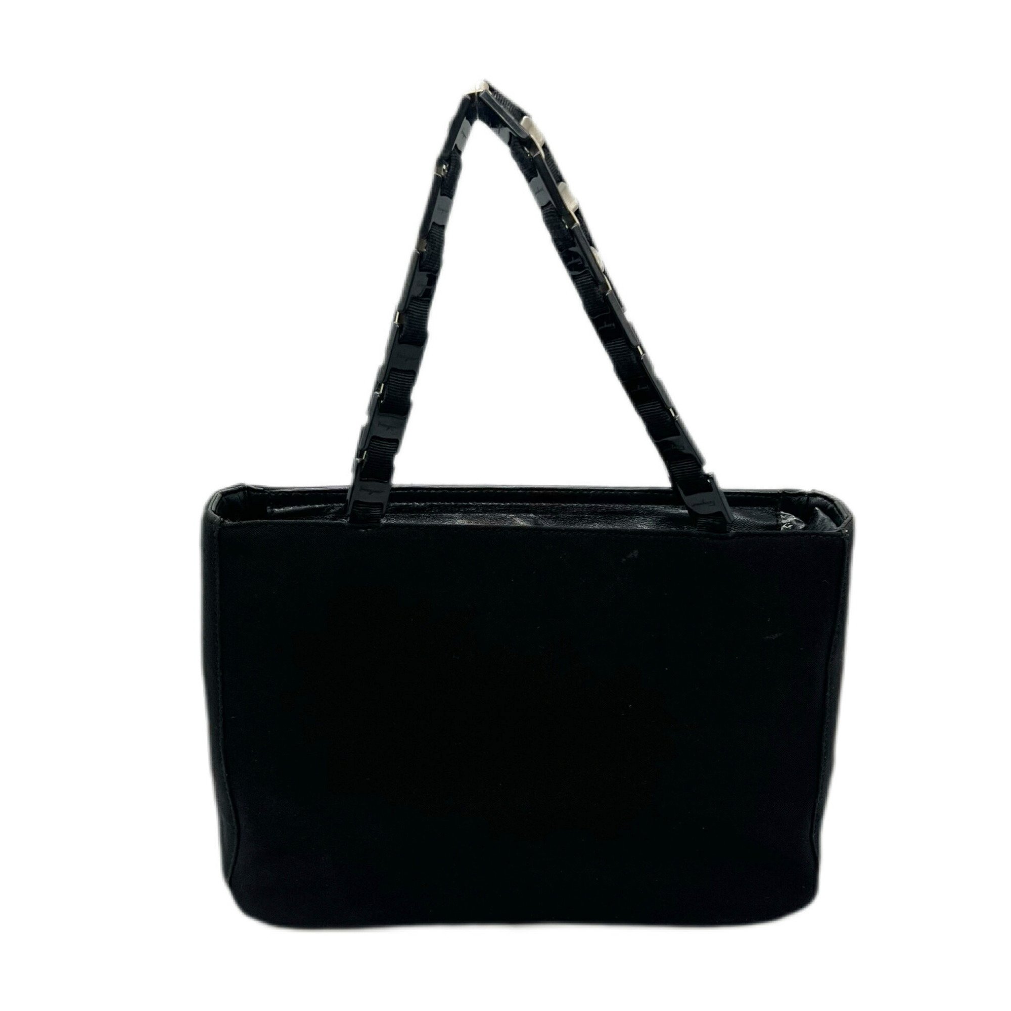 Salvatore Ferragamo Handbag Vera Chain Black Canvas AU-21 9324