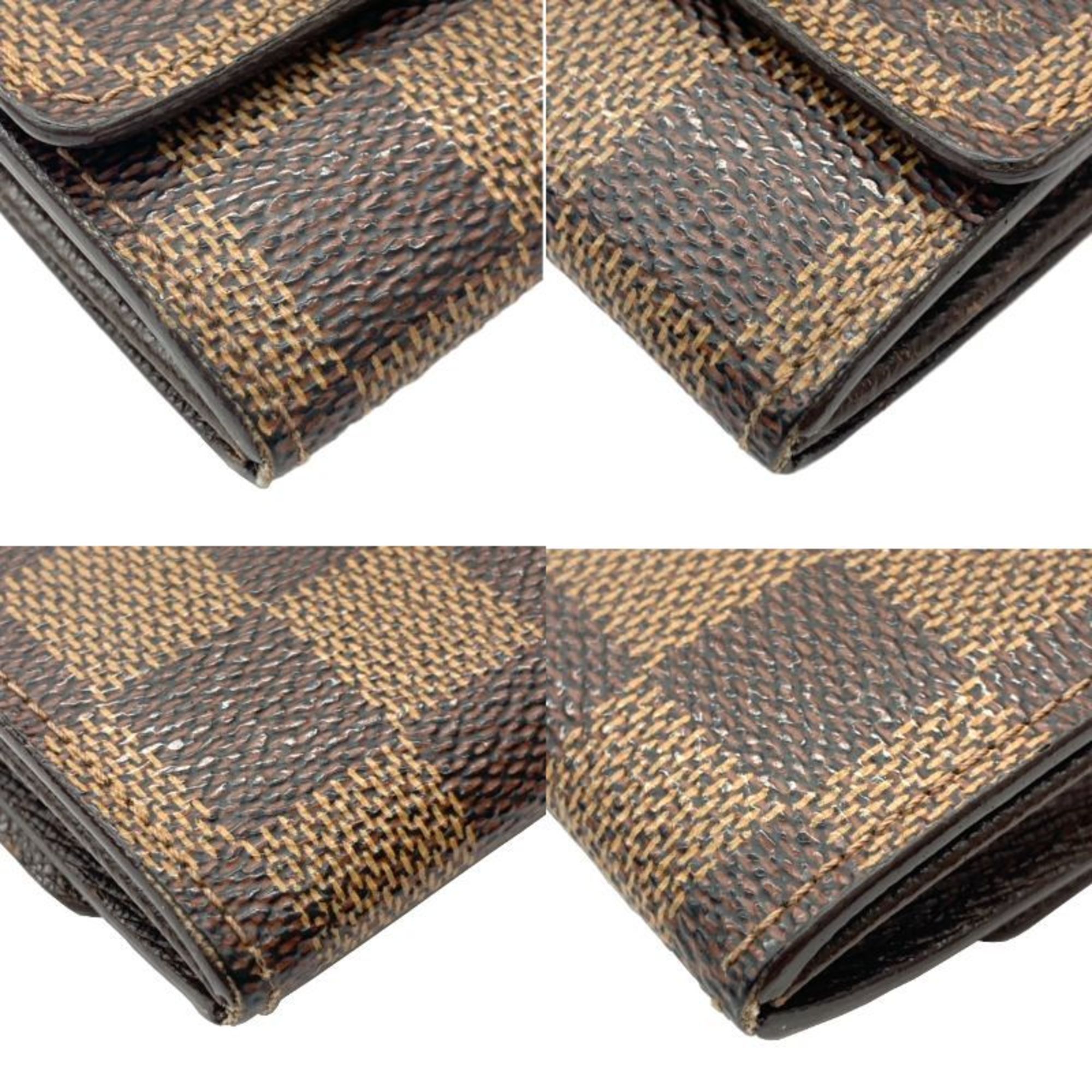 LOUIS VUITTON Portomone Plat Damier N61930 Coin Case Purse Men Women