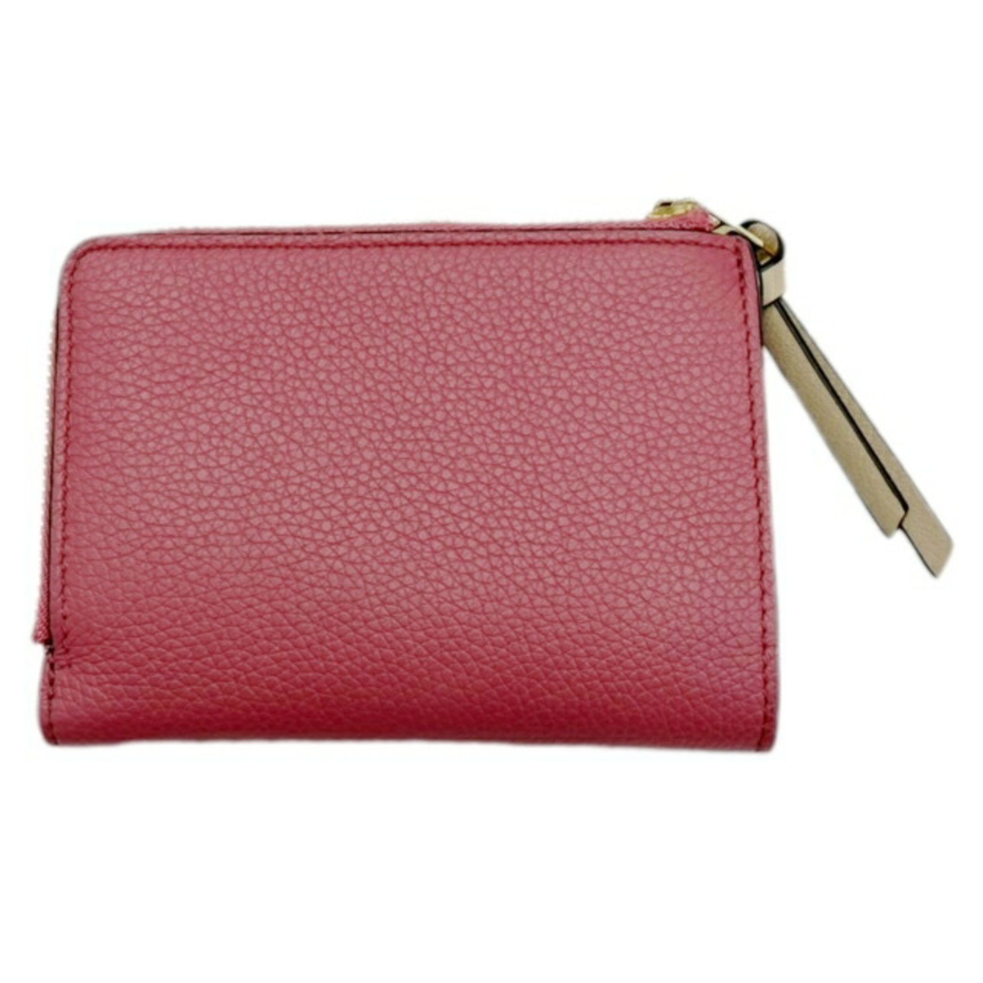 LOEWE Anagram Zip Wallet Pink Leather C660P30X01 Bifold Ladies