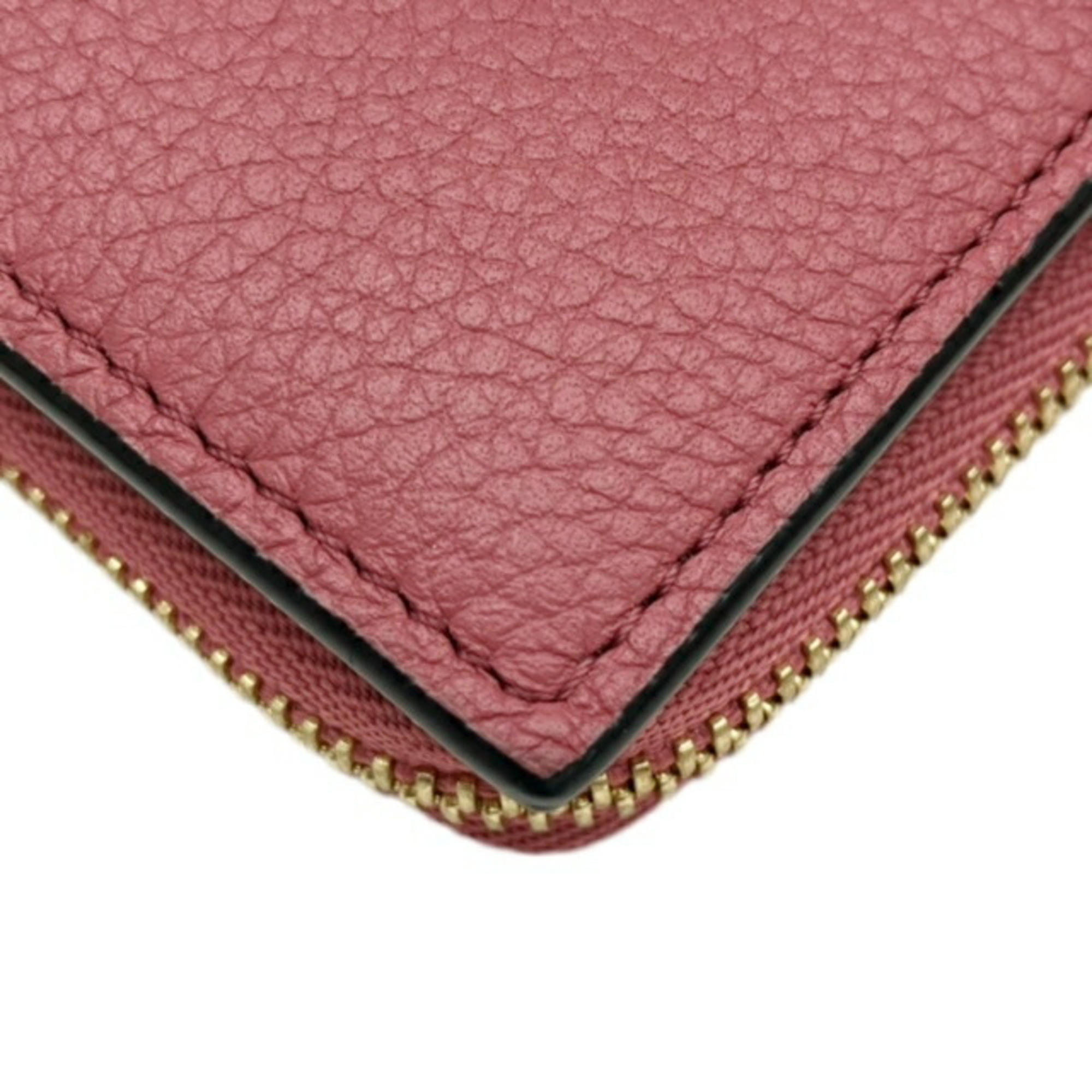LOEWE Anagram Zip Wallet Pink Leather C660P30X01 Bifold Ladies