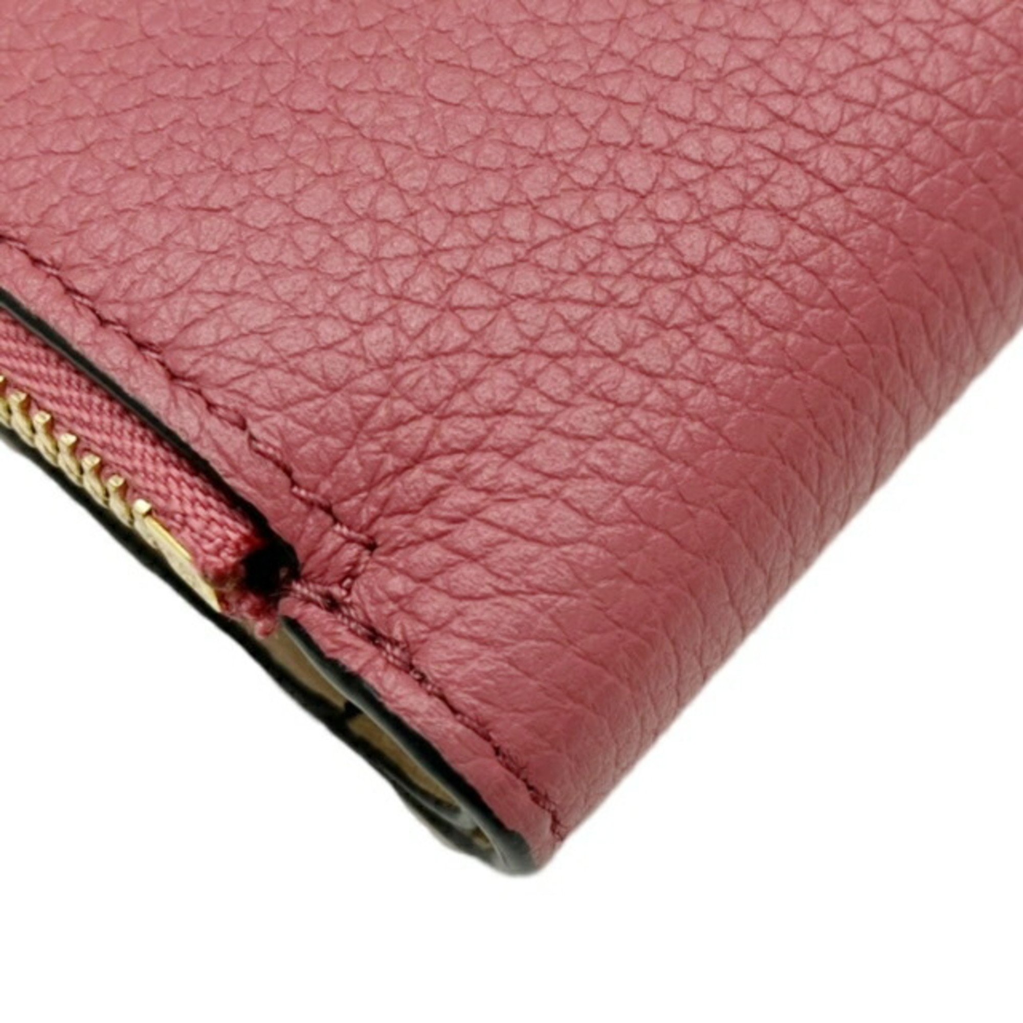 LOEWE Anagram Zip Wallet Pink Leather C660P30X01 Bifold Ladies