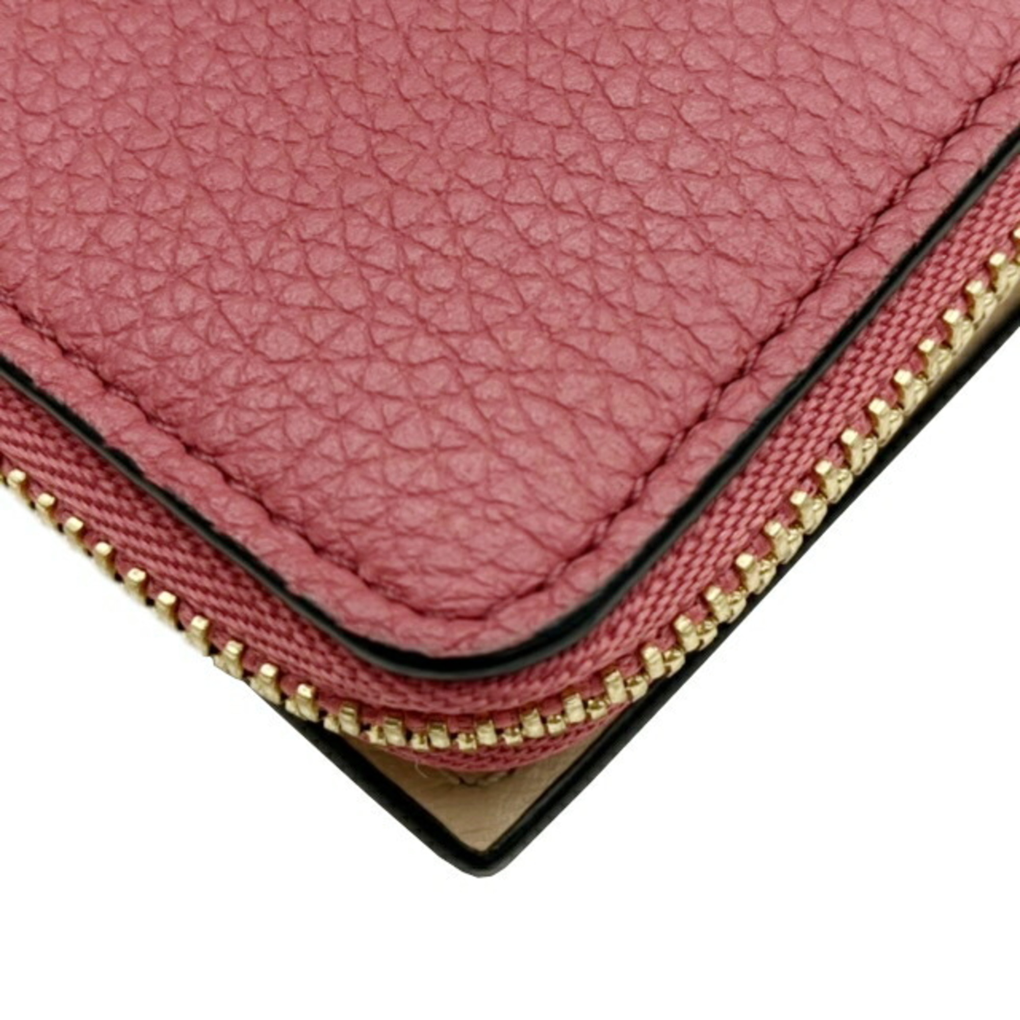 LOEWE Anagram Zip Wallet Pink Leather C660P30X01 Bifold Ladies