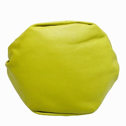 BOTTEGA VENETA DOUBLE KNOT 629635 Calfskin Leather Yellow Green Shoulder Bag Ladies
