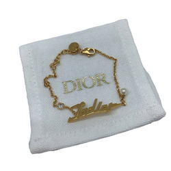 Christian Dior DIOR J'ADIOR Bracelet Gold Plated GP Accessory Rhinestone Fashion Ladies