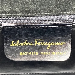 Salvatore Ferragamo Bag Suede Black BA214178 Handbag Shoulder Women's