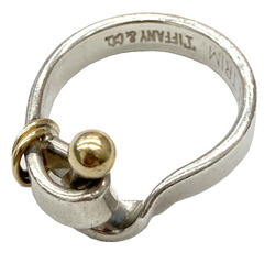 Tiffany & Co. Hook Eye Ring Silver 925 K18 Women's