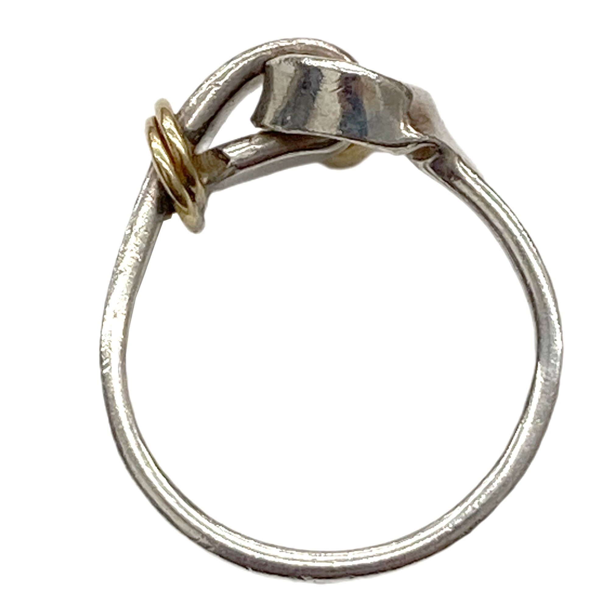 Tiffany & Co. Hook Eye Ring Silver 925 K18 Women's