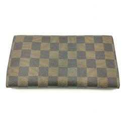 LOUIS VUITTON Damier Porte Tresor International N61215 Internal scratch, initials Louis Vuitton