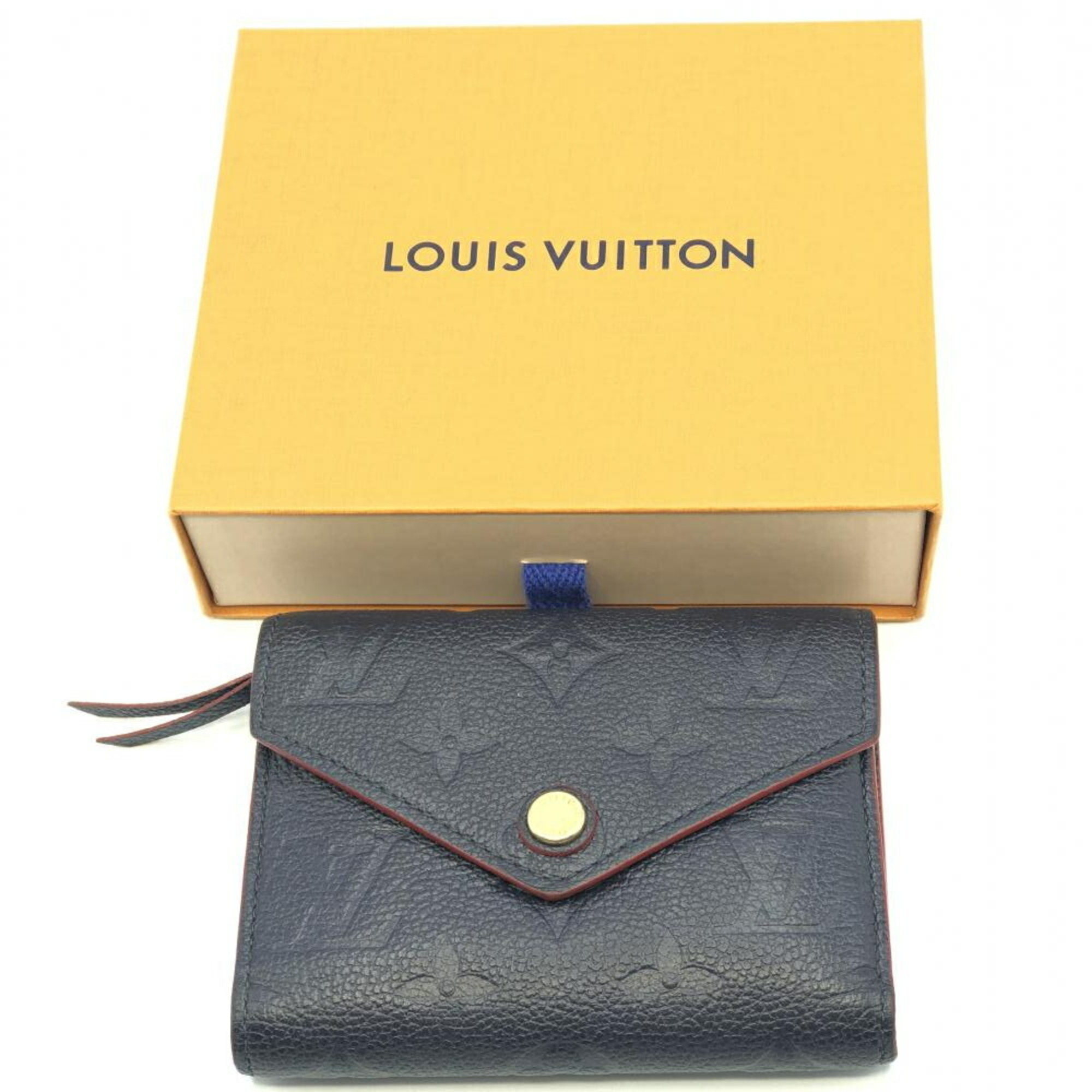 LOUIU VUITTON Monogram Empreinte Marine Rouge Portefeuille Zoe M58880 Louis Vuitton
