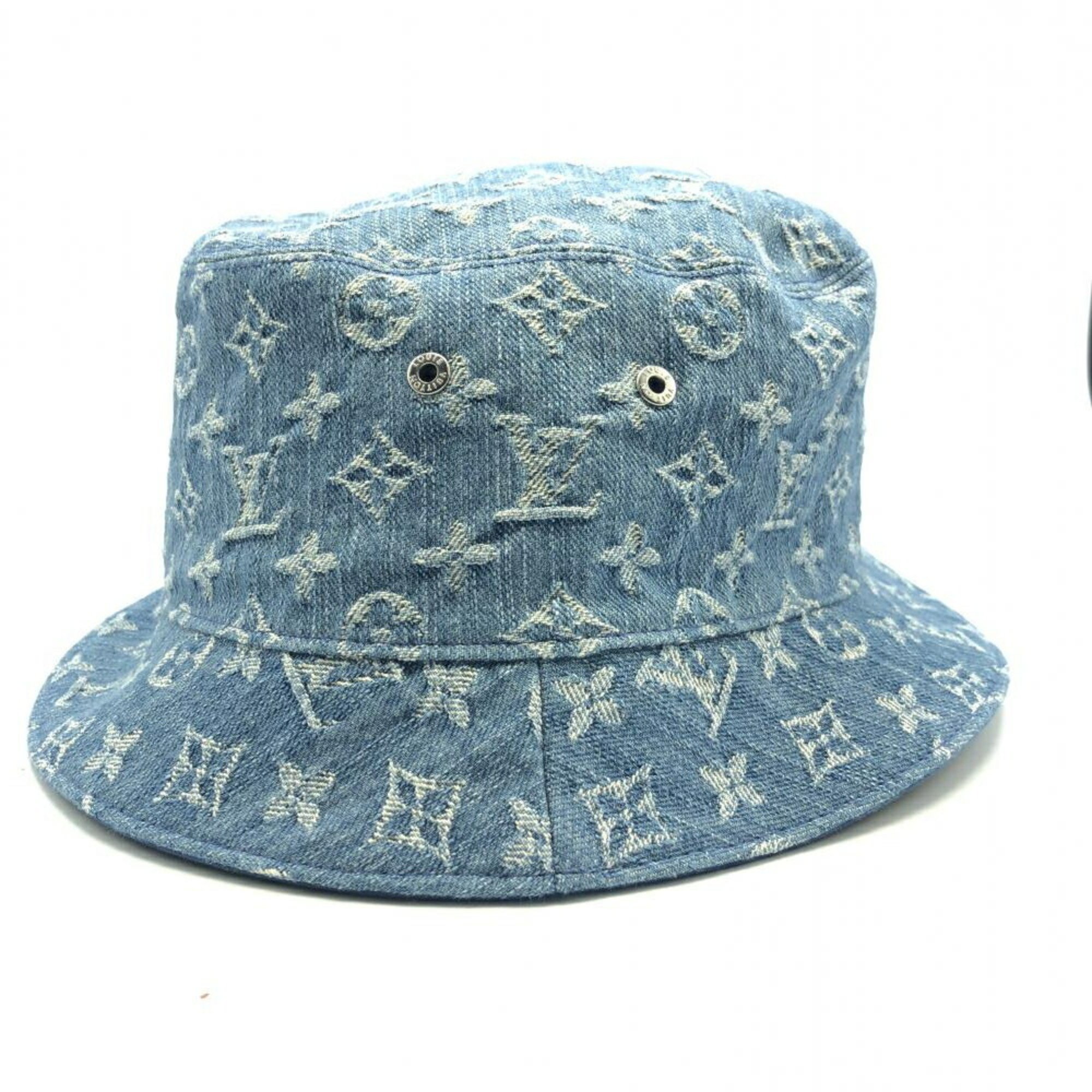 LOUIS VUITTON Bucket Hat Monogram Essential S00 Blue M78773 Louis Vuitton