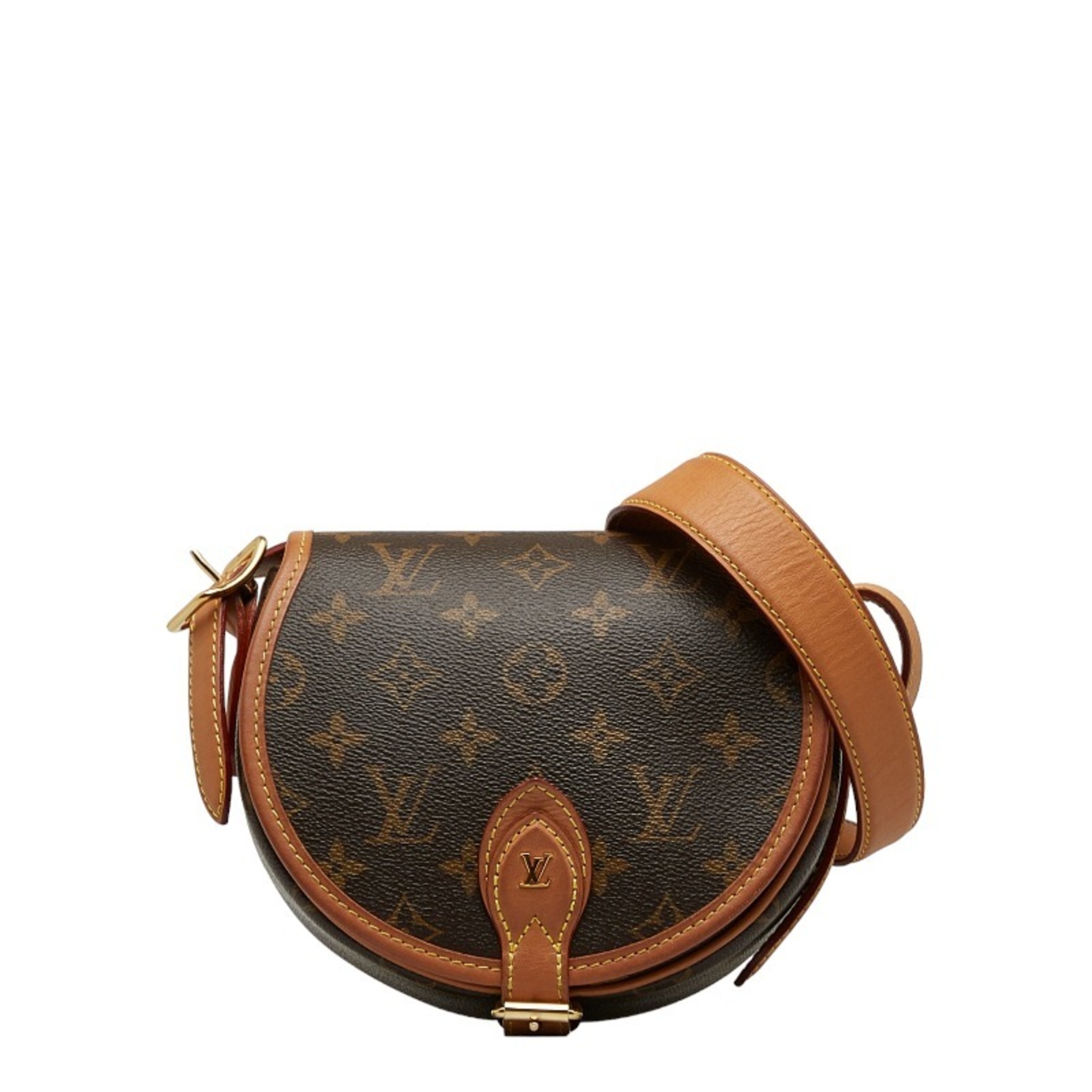 Louis Vuitton Monogram Tamburan Shoulder Bag M44860 Brown PVC Leather Women's LOUIS VUITTON