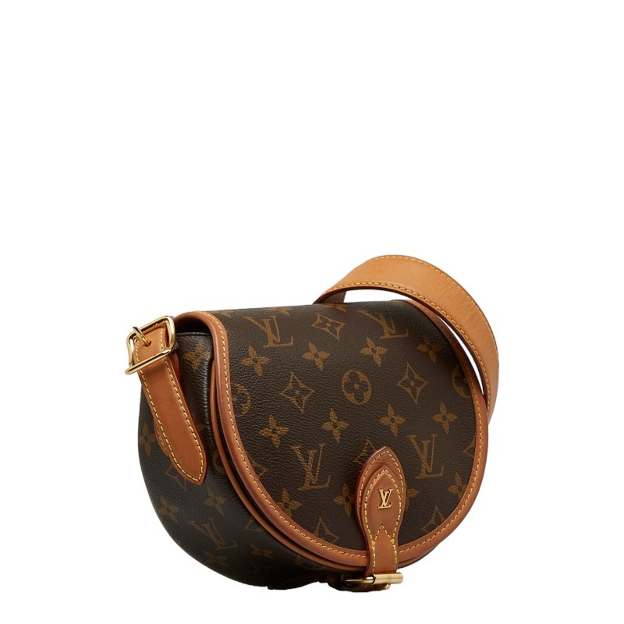 Louis Vuitton Monogram Tamburan Shoulder Bag M44860 Brown PVC Leather Women's LOUIS VUITTON