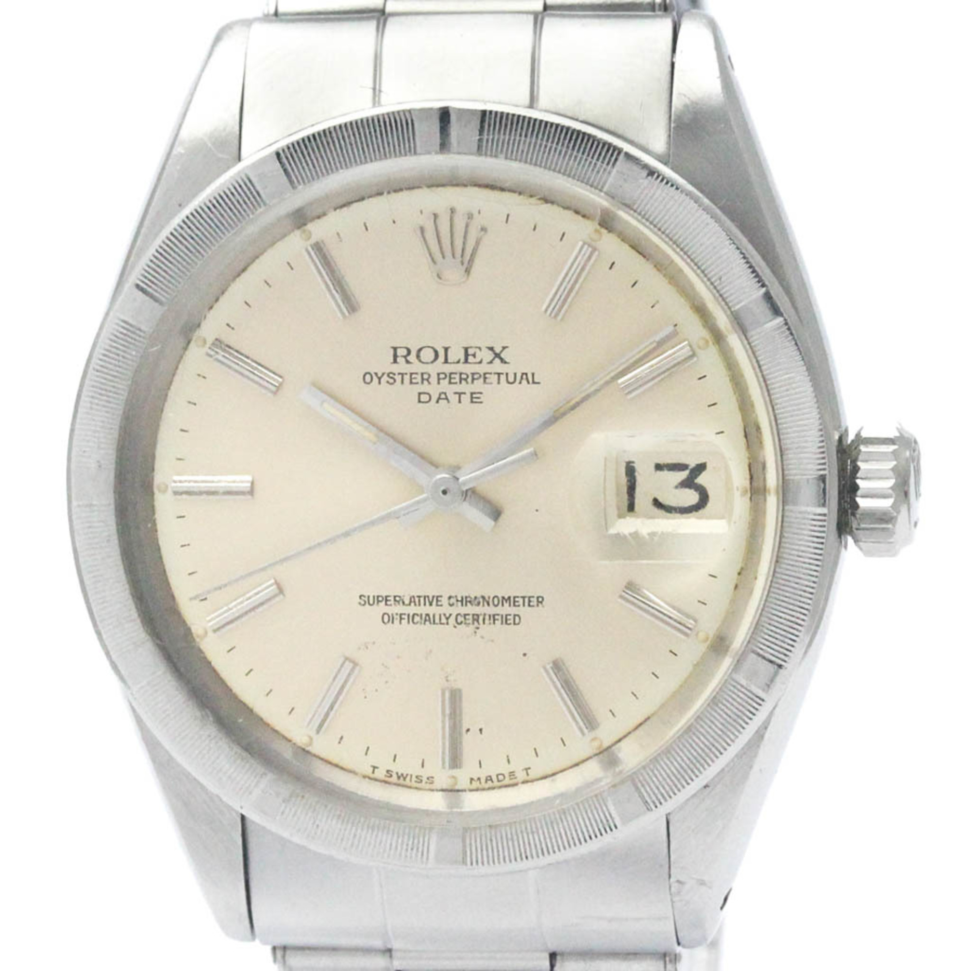 Vintage ROLEX Oyster Perpetual Date 1501 Steel Automatic Mens Watch BF568316