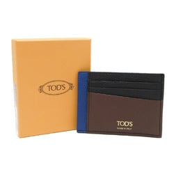 Tod's Credit XAUMORE72L0S4K6O02 Leather Card Case Black,Brown,Royal Blue