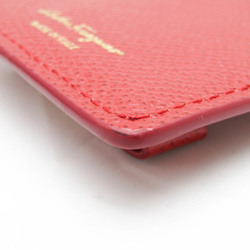 Salvatore Ferragamo Vara With Strap JL-22 D656 Leather Card Case Red Color