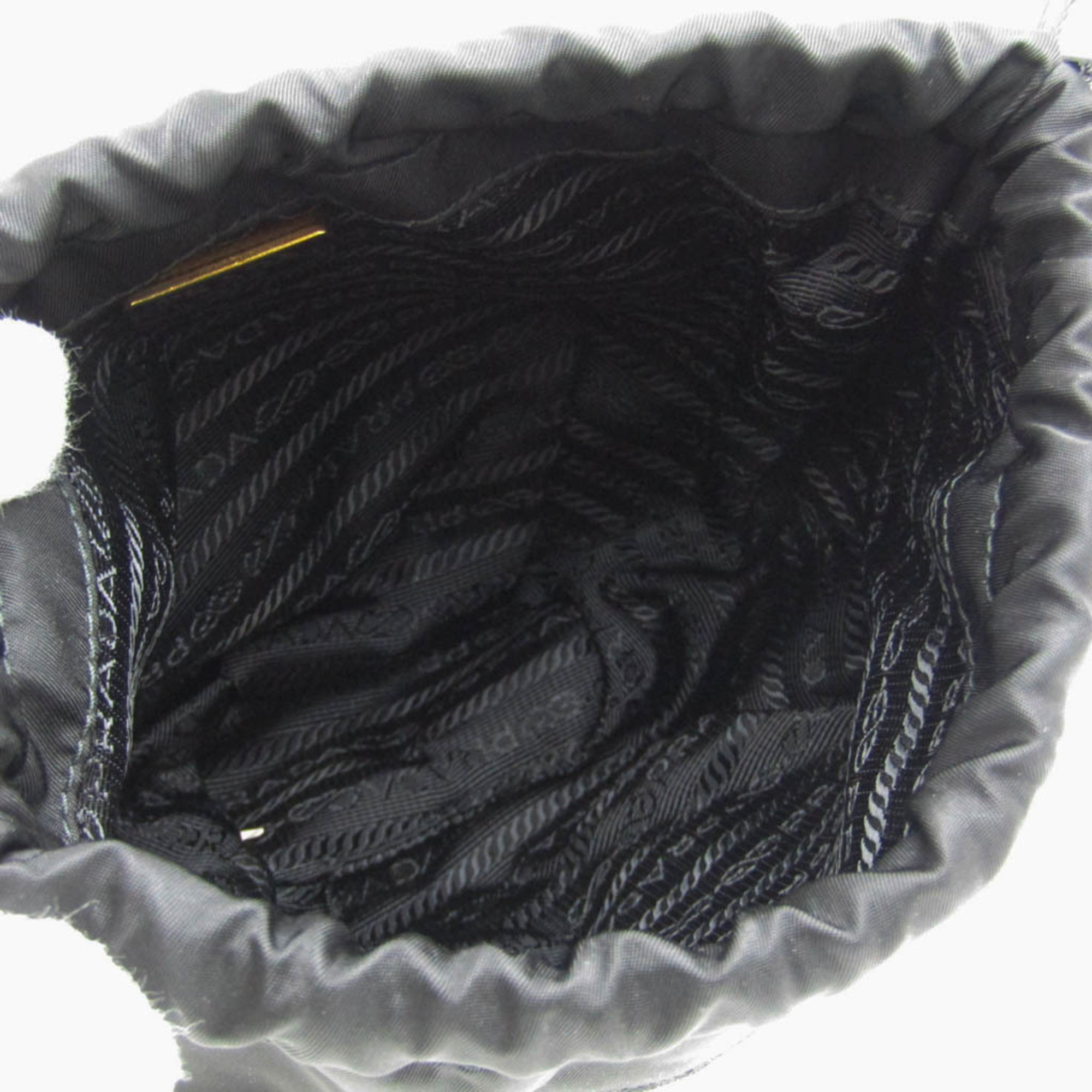 Prada Purse Women's Nylon,Leather Pouch Black