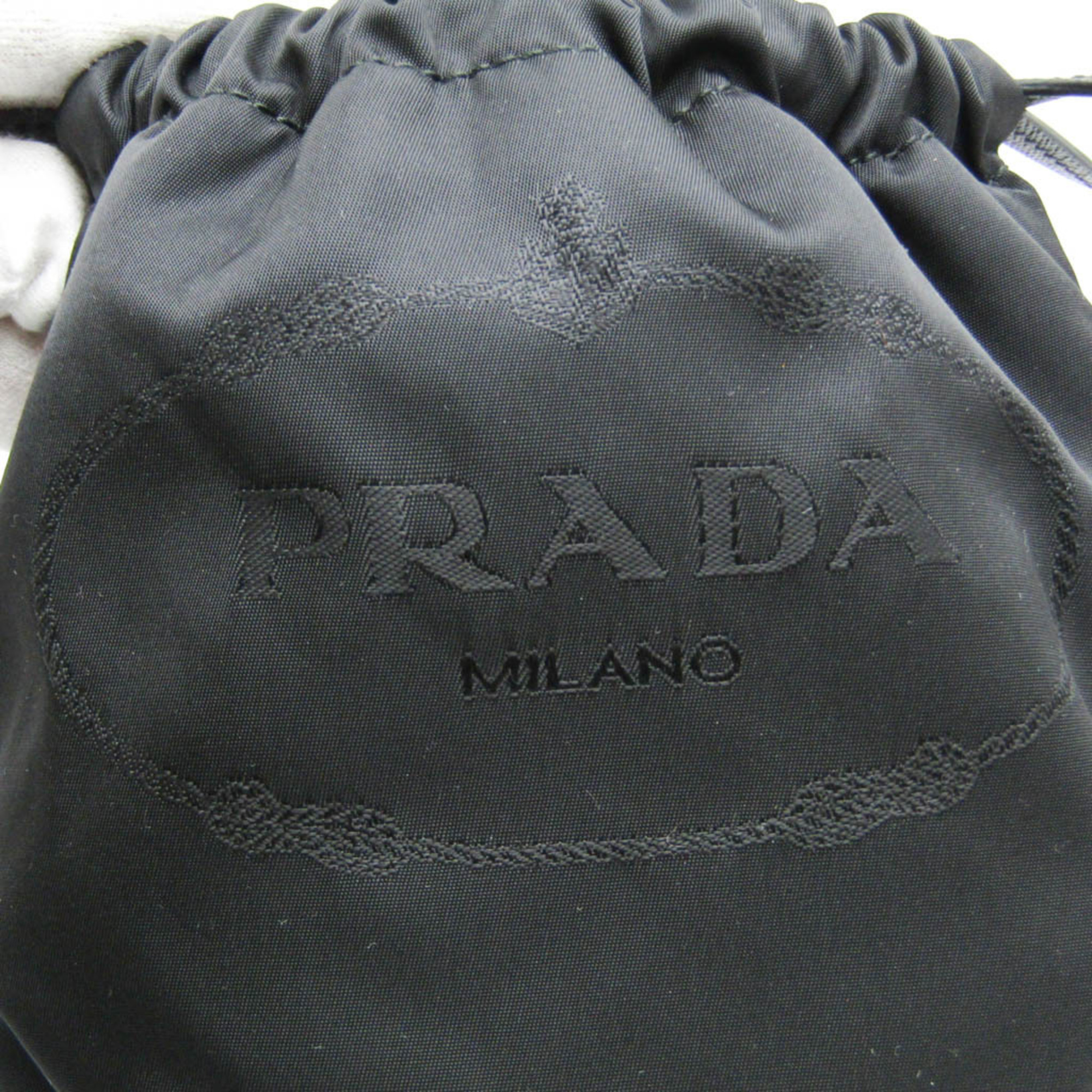 Prada Purse Women's Nylon,Leather Pouch Black