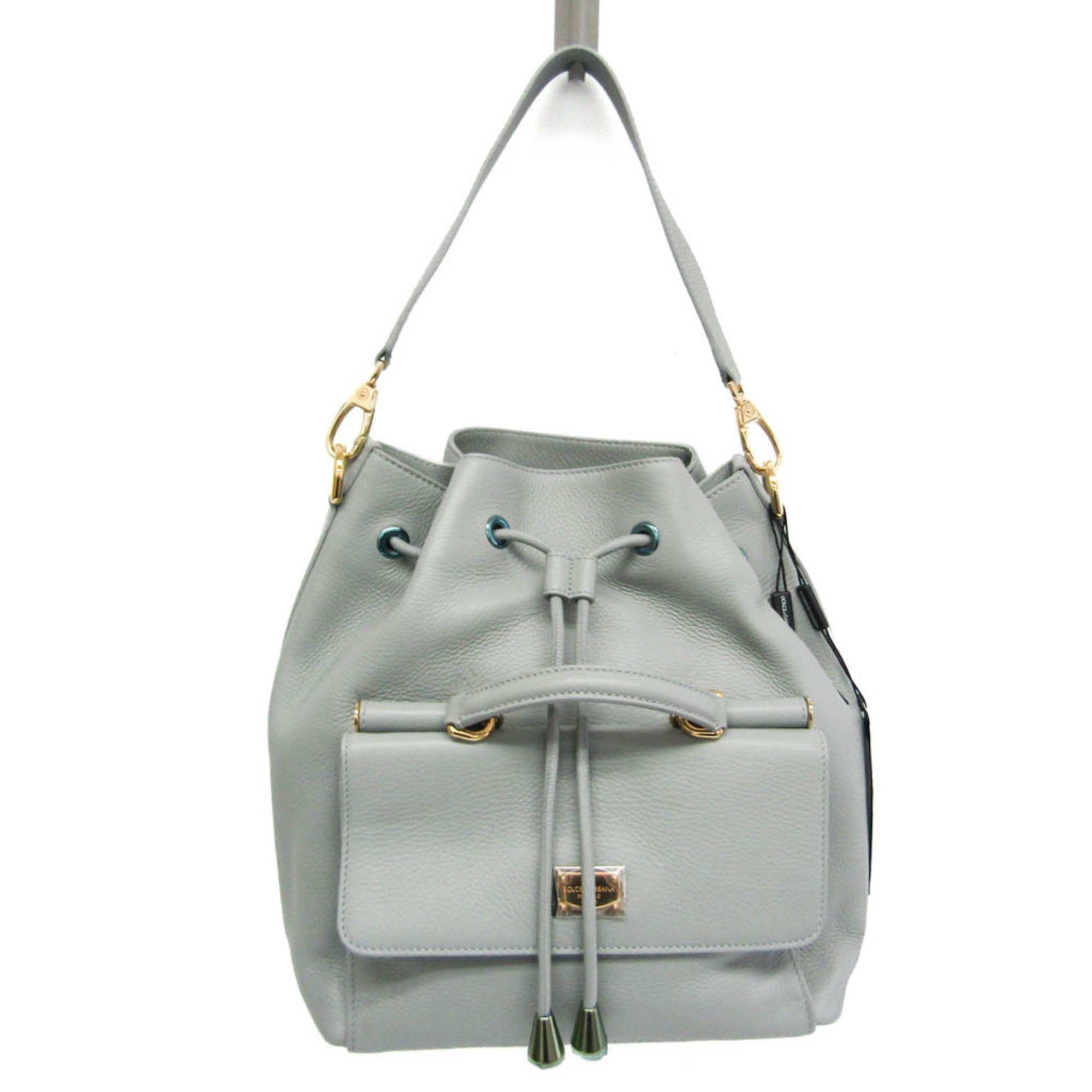 Dolce & Gabbana Women's Leather Shoulder Bag Gray