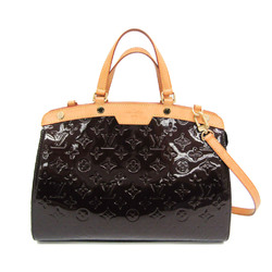 Louis Vuitton Monogram Vernis Brea MM M91619 Women's Handbag Amarante