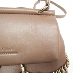 Chloé FAYE SMALL TOP HANDLE CHC21AS413F17 23Y Women's Leather Handbag,Shoulder Bag Beige Brown