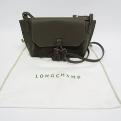 Longchamp SAC PORTE TRAVERS 2066 861 292 Women's Leather,Suede Shoulder Bag Khaki